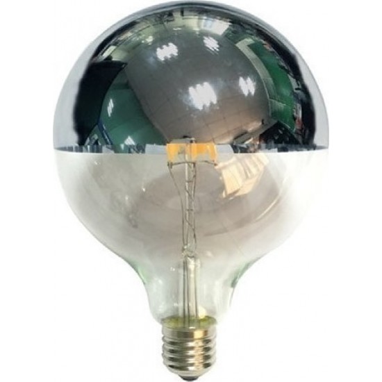 Λάμπα COG LED Half Silver Globe Ø125 6W E27 2700K Dimmable