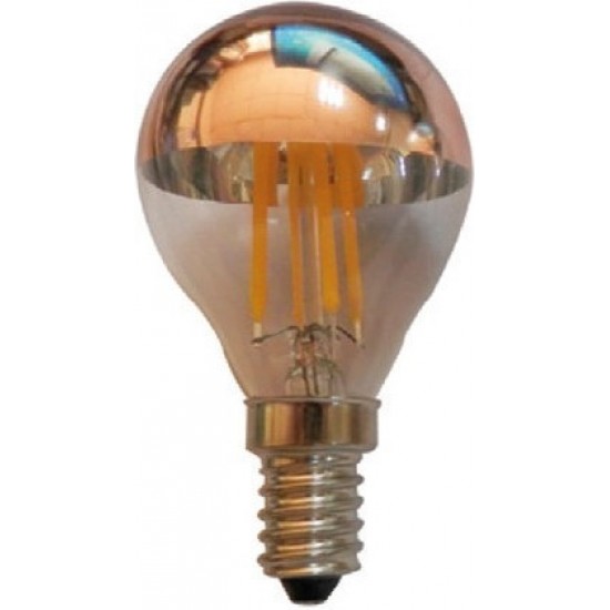 Λάμπα Cog Led Half Rose Gold Retro 4W E14 2700K Dimmable