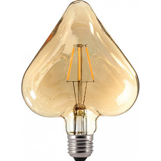 Λάμπα Filament Led Amber Heart 6W E27 2700K Dimmable