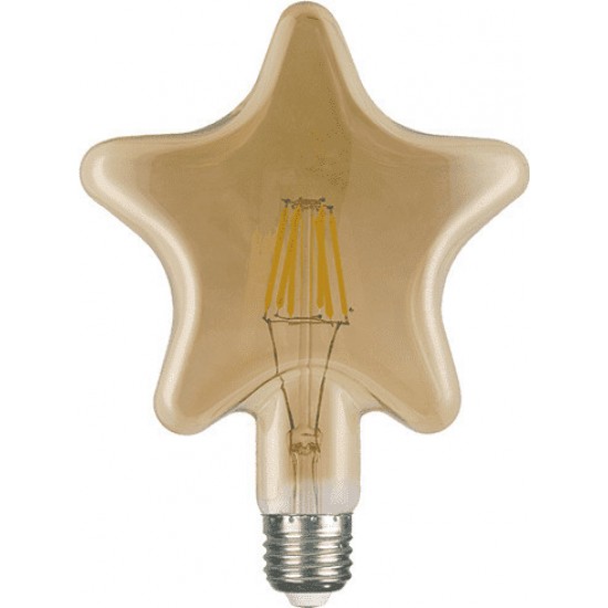 Λάμπα Filament Led Amber Star 6W E27 2700K Dimmable
