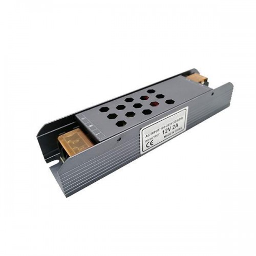 Τροφοδοτικό Μεταλλικό Slim 12V DC 24W IP20 Pro