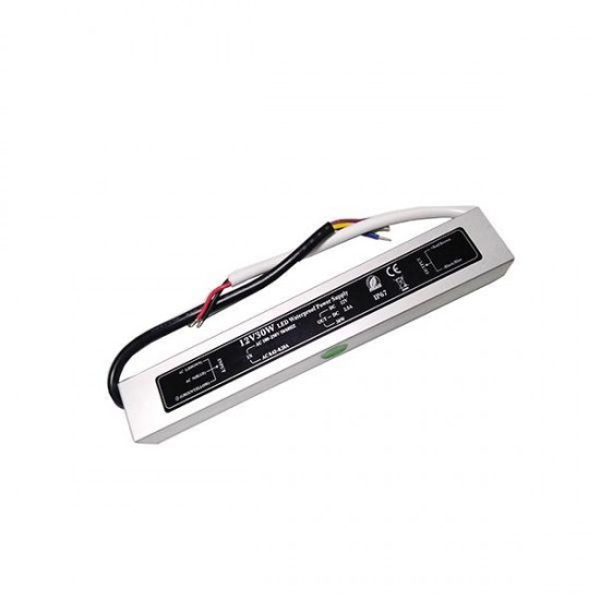 Τροφοδοτικό Μεταλλικό 12V DC 30W IP67 Plus
