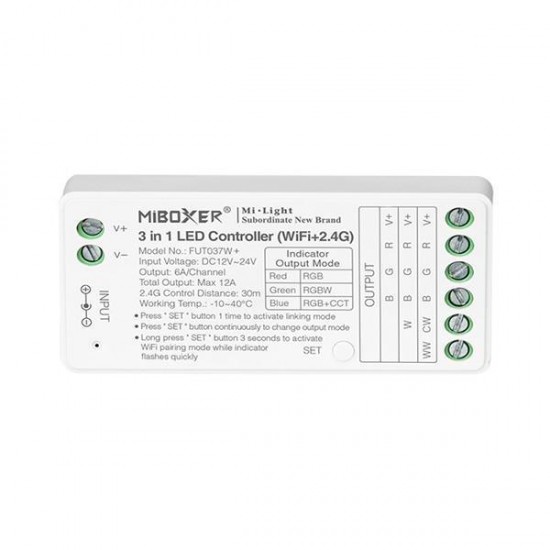 Ασύρματο RF Wifi Controller RGB-RGBW 6A DC 12V/120W 24V/240W