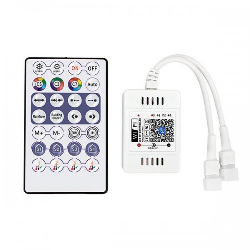 Ασύρματο Controller RF Wifi & Bluetooth Pixel DC5-24V, 2CH (Max. 2048 Pixel)