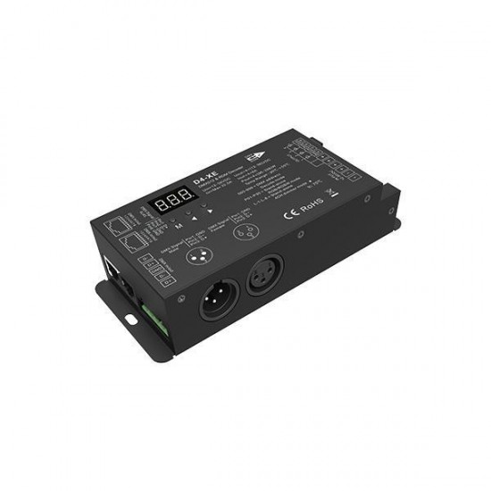 DMX512/RDM Decoder RGBW 8A*4CH 12-36VDC MAX32A D4-XE