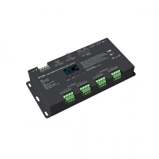 DMX512/RDM Decoder 5A*12CH 12-24VDC MAX48A D12A