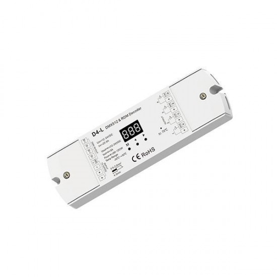 DMX512/RDM Decoder RGBW 5A*4CH 12-24VDC MAX20A D4-L