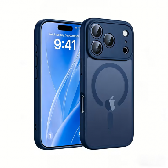 17 Pro Luxury Translucent Matte Magnetic Blue