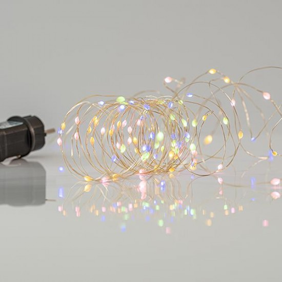 ΣΕΙΡΑ, 100 ELECTRODELESS ΜΙΝΙ LED, ΜΕΤΑΣΧΗΜΑΤΙΣΤΗ, 11 ΠΡΟΓΡΑΜΜΑΤΑ, ΑΣΗΜΙ ΧΑΛΚΙΝΟ ΚΑΛΩΔΙΟ, ΘΕΡΜΟ ΛΕΥΚΟ & ΧΡΩΜΑΤΙΣΤΟ OPAL LED ANA 10cm, ΠΡΟΕΚΤΑΣΗ ΠΑΡΟΧΗΣ 5m, ΙΡ44