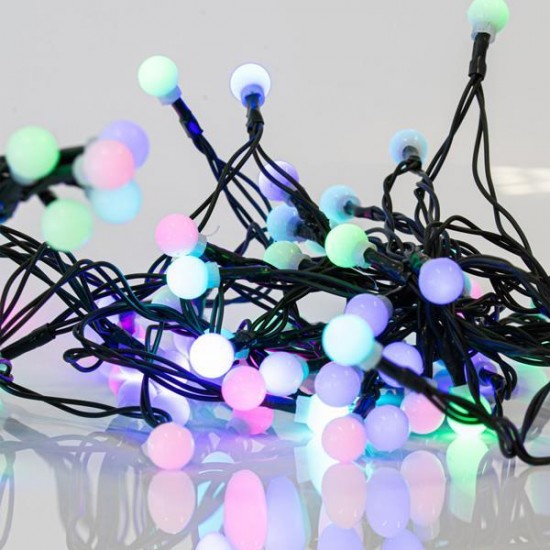 ΣΕΙΡΑ, 80 LED 5mm, 4.5V ΜΕΤΑΣΧΗΜΑΤΙΣΤΗ, ΛΕΥΚΕΣ ΜΠΑΛΕΣ Φ1.20cm, ΣΤΑΘΕΡΟ, ΠΡΑΣΙΝΟ PVC ΚΑΛΩΔΙΟ, ΧΡΩΜΑΤΙΣΤΟ LED ΑΝΑ 10cm, ΠΡΟΕΚΤΑΣΗ ΠΑΡΟΧΗΣ 3m, IP44