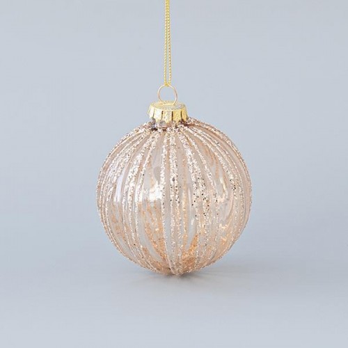 ΓΥΑΛΙΝΗ ΜΠΑΛΑ, ΣΑΜΠΑΝΙ, GLITTER ΓΡΑΜΜΕΣ, ΣΕΤ 4ΤΜΧ, 8cm