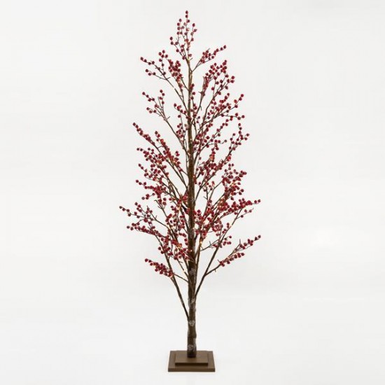 ΔΕΝΤΡΟ ΜΕ BERRY, 168 ΘΕΡΜΑ LED, ΜΕ ΜΕΤΑΣΧΗΜΑΤΙΣΤΗ, 180cm, IP20