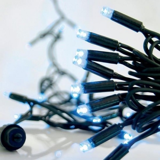 ΣΕΙΡΑ, 100 LED 5mm ΜΕ ΚΑΛΥΜΜΑ, 230V, 2 ΕΠΕΚΤΑΣΕΙΣ ΕΩΣ 9 ΣΕΤ, ΠΡΑΣΙΝΟ ΚΑΟΥΤΣΟΥΚ ΚΑΛΩΔΙΟ, ΜΠΛΕ LED ANA 10cm, ΙΡ65 (ΧΩΡΙΣ ΠΡΟΕΚΤΑΣΗ ΠΑΡΟΧΗΣ)