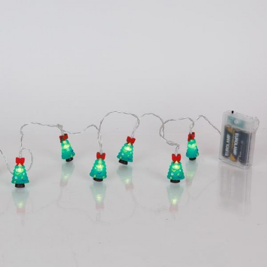 ΣΕΙΡΑ, 10 LED 5mm, ΧΡΙΣΤΟΥΓΕΝΝΙΑΤΙΚΟ ΔΕΝΤΡΟ, ΜΠΑΤΑΡΙΑΣ 3xAA, ΧΡΟΝΟΔΙΑΚΟΠΤΗ, ΔΙΑΦΑΝΟ PVC ΚΑΛΩΔΙΟ, ΘΕΡΜΟ ΛΕΥΚΟ LED ΑΝΑ 15cm, ΠΡΟΕΚΤΑΣΗ ΠΑΡΟΧΗΣ 30cm, IP20