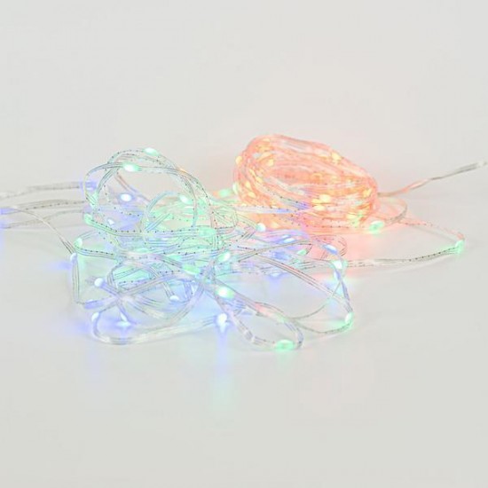 ΣΕΙΡΑ, 100 SMART MINI LED, USB, ΔΙΑΧΕΙΡΙΣΗ ΜΕΣΩ ΕΦΑΡΜΟΓΗΣ, ΤΗΛΕΧΕΙΡΙΣΤΗΡΙΟ, ΔΙΑΦΑΝΟ ΠΛΑΚΕ ΧΑΛΚΙΝΟ ΚΑΛΩΔΙΟ, RGB LED ΑΝΑ 10cm, ΠΡΟΕΚΤΑΣΗ ΠΑΡΟΧΗΣ 2m, IP20