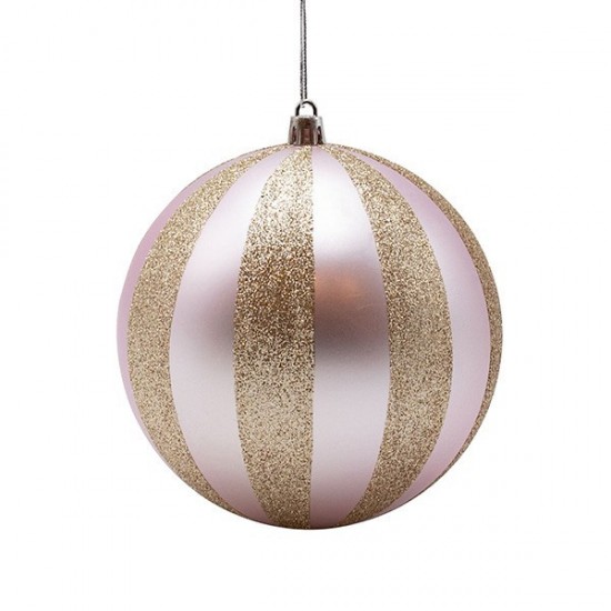 ΠΛΑΣΤΙΚΗ ΜΠΑΛΑ, ΡΟΖ ΜΕ ΣΑΜΠΑΝΙ GLITTER, ΣΕΤ 2ΤΜΧ, 15cm