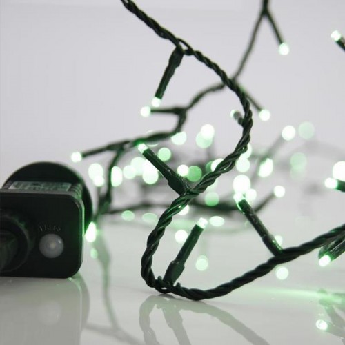 ΣΕΙΡΑ, 100 LED 3mm, 31V ΜΕΤΑΣΧΗΜΑΤΙΣΤΗ, 8 ΠΡΟΓΡΑΜΜΑΤΑ & ΜΝΗΜΗ, ΠΡΑΣΙΝΟ PVC ΚΑΛΩΔΙΟ, ΠΡΑΣΙΝΟ LED ΑΝΑ 5cm, ΠΡΟΕΚΤΑΣΗ ΠΑΡΟΧΗΣ 3m, ΙΡ44