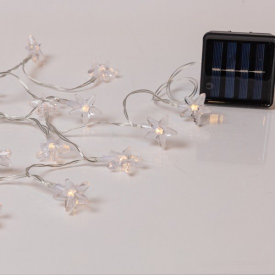 ΣΕΙΡΑ, 60 LED 5mm, ΠΛΑΣΤΙΚΑ ΑΣΤΕΡΙΑ, ΗΛΙΑΚΟ ΣΥΛΛΕΚΤΗ ΜΕ ΑΙΣΘΗΤΗΡΑ ΦΩΤΟΣ, 8 ΠΡΟΓΡΑΜΜΑΤΑ, ΔΙΑΦΑΝΟ PVC ΚΑΛΩΔΙΟ, ΘΕΡΜΟ ΛΕΥΚΟ LED ΑΝΑ 10cm, ΠΡΟΕΚΤΑΣΗ ΠΑΡΟΧΗΣ 60cm, IP20