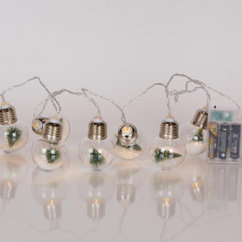 ΣΕΙΡΑ, 10 LED 5mm, ΛΑΜΠΑ ΜΕ ΧΡΙΣΤΟΥΓΕΝΝΙΑΤΙΚΟ ΔΕΝΤΡΟ, ΜΠΑΤΑΡΙΑΣ 3xAA, ΧΡΟΝΟΔΙΑΚΟΠΤΗ, ΔΙΑΦΑΝΟ PVC ΚΑΛΩΔΙΟ, ΘΕΡΜΟ ΛΕΥΚΟ LED ΑΝΑ 15cm, ΠΡΟΕΚΤΑΣΗ ΠΑΡΟΧΗΣ 30cm, IP20