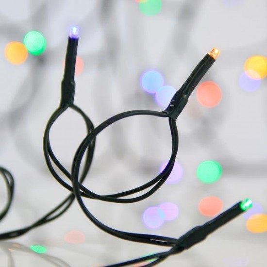 ΣΕΙΡA, 40 LED 3mm, 4.5V ΜΕΤΑΣΧΗΜΑΤΙΣΤΗ, ΣΤΑΘΕΡΟ, ΠΡΑΣΙΝΟ PVC ΚΑΛΩΔΙΟ, ΧΡΩΜΑΤΙΣΤΟ LED ANA 7.5cm, ΠΡΟΕΚΤΑΣΗ ΠΑΡΟΧΗΣ 3m, IP44