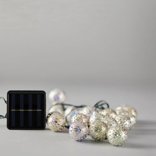 ΣΕΙΡΑ, 40 LED 5mm, ΜΠΑΛΕΣ ΒΟΗΟ 3cm, ΗΛΙΑΚΟ ΣΥΛΛΕΚΤΗ ΜΕ ΑΙΣΘΗΤΗΡΑ ΦΩΤΟΣ, 8 ΠΡΟΓΡΑΜΜΑΤΑ, ΠΡΑΣΙΝΟ PVC ΚΑΛΩΔΙΟ, ΧΡΩΜΑΤΙΣΤΟ LED ΑΝΑ 10cm, ΠΡΟΕΚΤΑΣΗ ΠΑΡΟΧΗΣ 1m, ΙΡ44