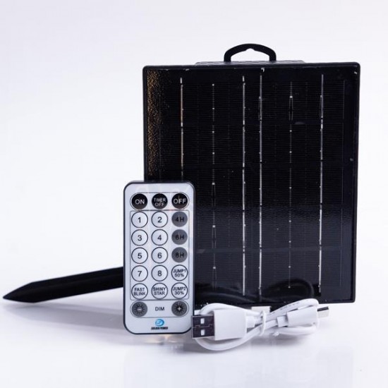 ΗΛΙΑΚΟΣ ΣΥΛΛΕΚΤΗΣ 31V, ΑΙΣΘΗΤΗΡΑ ΦΩΤΟΣ, 3.7V 1800mAh*2, 12 ΠΡΟΓΡΑΜΜΑΤΑ, ΤΗΛΕΧΕΙΡΙΣΤΗΡΙΟ (ΧΡΟΝΟΔΙΑΚΟΠΤΗ & DIMMER), IP44