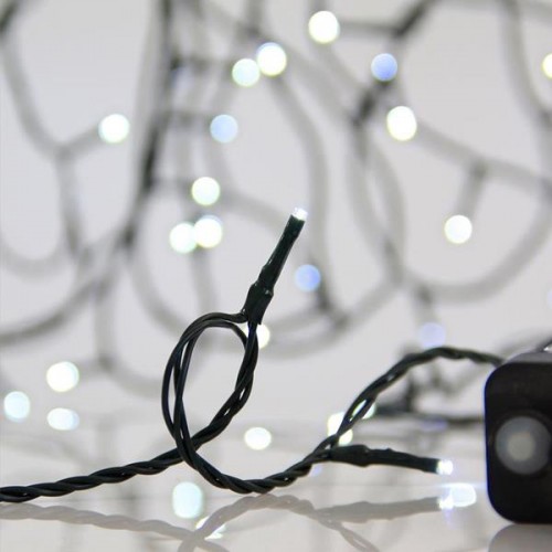 ΣΕΙΡΑ, 300 LED 3mm, 31V ΜΕΤΑΣΧΗΜΑΤΙΣΤΗ, 8 ΠΡΟΓΡΑΜΜΑΤΑ & ΜΝΗΜΗ, ΠΡΑΣΙΝΟ PVC ΚΑΛΩΔΙΟ, ΛΕΥΚΟ LED ΑΝΑ 5cm, ΠΡΟΕΚΤΑΣΗ ΠΑΡΟΧΗΣ 3m, ΙΡ44