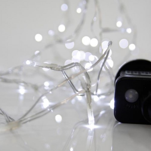 ΣΕΙΡΑ, 100 LED 3mm, 31V ΜΕΤΑΣΧΗΜΑΤΙΣΤΗ, 8 ΠΡΟΓΡΑΜΜΑΤΑ & ΜΝΗΜΗ, ΔΙΑΦΑΝΟ PVC ΚΑΛΩΔΙΟ, ΛΕΥΚΟ LED ΑΝΑ 5cm, ΠΡΟΕΚΤΑΣΗ ΠΑΡΟΧΗΣ 3m, ΙΡ44