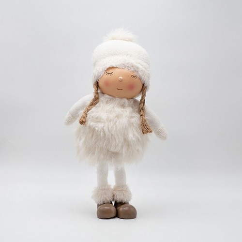 ΚΟΡΙΤΣΑΚΙ POM POM ΜΕ ΛΕΥΚΑ ΡΟΥΧΑ, 43cm
