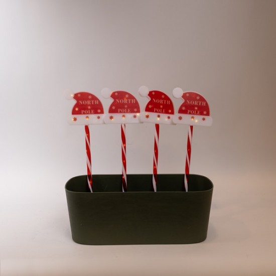 ΣΕΙΡA, 36 MINI LED, 4 ΧΡIΣΤΟΥΓ. ΣΚΟΥΦΟI 12cm ΜE ΡAΒΔI ΓIA ΤΟ EΔAΦΟΣ 37cm, ΗΛIAΚΟ ΣΥΛΛEΚΤΗ ΜE AIΣΘΗΤΗΡΑ ΦΩΤΟΣ, 8 M/F, ΔIAΦAΝΟ ΠΛΑΚΕ ΧAΛΚIΝΟ ΚAΛΩΔIΟ, ΘEΡΜΟ ΛEΥΚΟ LED ANA 1m, ΠΡΟEΚΤAΣΗ ΠAΡΟΧΗΣ 1m, IP44