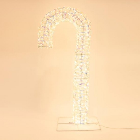 ΦΩΤΙΖΟΜΕΝΟ ΜΠΑΣΤΟΥΝΙ ΙΡΙΔΙΖΟΝ 74cm, 600 LED, 4,5V ΜΕΤΑΣΧΗΜΑΤΙΣΤΗ, TIMER, ΑΣΗΜΙ ΧΑΛΚΙΝΟ ΚΑΛΩΔΙΟ, ΘΕΡΜΟ ΛΕΥΚΟ LED, ΠΡΟΕΚΤΑΣΗ ΠΑΡΟΧΗΣ 5m, IP44