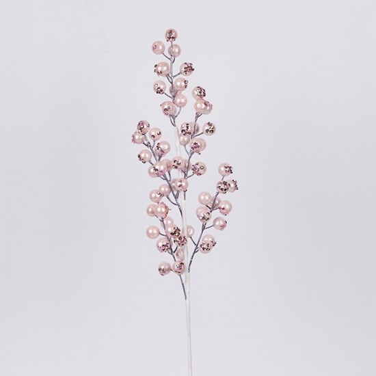 ΚΛΑΔΙ ΜΕ ΡΟΖ ΠΕΡΛΕ BERRY, 58cm