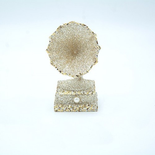 ΑΚΡΥΛΙΚΟ ΣΤΟΛΙΔΙ, ΓΡΑΜΜΟΦΩΝΟ, ΣΑΜΠΑΝΙ GLITTER, 5.3x5.3x10.6cm