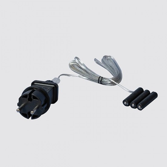 ΜΕΤΑΣΧΗΜΑΤΙΣΤΗΣ 4.5V ΓΙΑ ΚΟΥΤΙ ΜΠΑΤΑΡΙΑΣ 3xAAA, ΔΙΑΦΑΝΟ PVC ΚΑΛΩΔΙΟ, ΠΡΟΕΚΤΑΣΗ ΠΑΡΟΧΗΣ 3m
