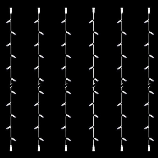 ΣΕΙΡΑ, DIY ΣΕΤ 6 ΤΜΧ, 20 LED, 2 ΕΠΕΚΤΑΣΕΙΣ, ΛΕΥΚΟ ΚΑΟΥΤΣΟΥΚ ΚΑΛΩΔΙΟ, ΛΕΥΚΟ LED ΑΝΑ 10cm, ΙΡ65