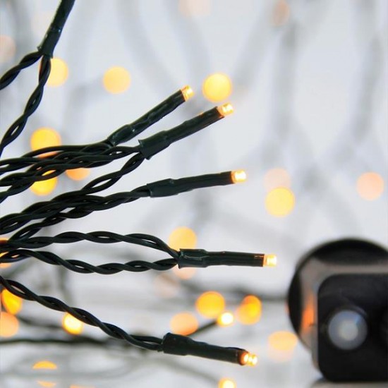 ΣΕΙΡΑ, 300 LED 3mm, 31V ΜΕΤΑΣΧΗΜΑΤΙΣΤΗ, 8 ΠΡΟΓΡΑΜΜΑΤΑ & ΜΝΗΜΗ, ΠΡΑΣΙΝΟ PVC ΚΑΛΩΔΙΟ, ΘΕΡΜΟ ΛΕΥΚΟ LED ΑΝΑ 5cm, ΠΡΟΕΚΤΑΣΗ ΠΑΡΟΧΗΣ 3m, ΙΡ44