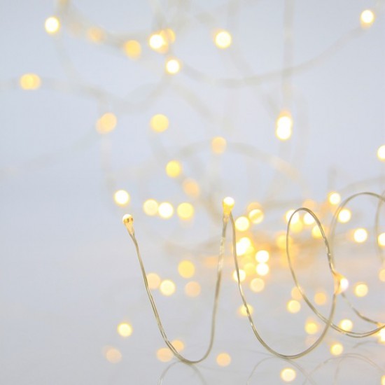 ΣΕΙΡΑ, 300 MINI LED, ΜΕΤΑΣΧΗΜΑΤΙΣΤΗ, ΣΤΑΘΕΡΟ, ΑΣΗΜΙ ΧΑΛΚΙΝΟ ΚΑΛΩΔΙΟ, ΘΕΡΜΟ ΛΕΥΚΟ LED ΑΝΑ 10cm, ΠΡΟΕΚΤΑΣΗ ΠΑΡΟΧΗΣ 5m, ΙΡ44
