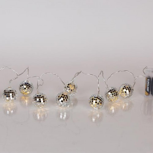 ΣΕΙΡΑ, 10 LED 5mm, DISCO ΜΠΑΛΙΤΣΕΣ, ΜΠΑΤΑΡΙΑΣ 3xAA, ΧΡΟΝΟΔΙΑΚΟΠΤΗ, ΔΙΑΦΑΝΟ PVC ΚΑΛΩΔΙΟ, ΘΕΡΜΟ ΛΕΥΚΟ LED ΑΝΑ 15cm, ΠΡΟΕΚΤΑΣΗ ΠΑΡΟΧΗΣ 30cm, IP20