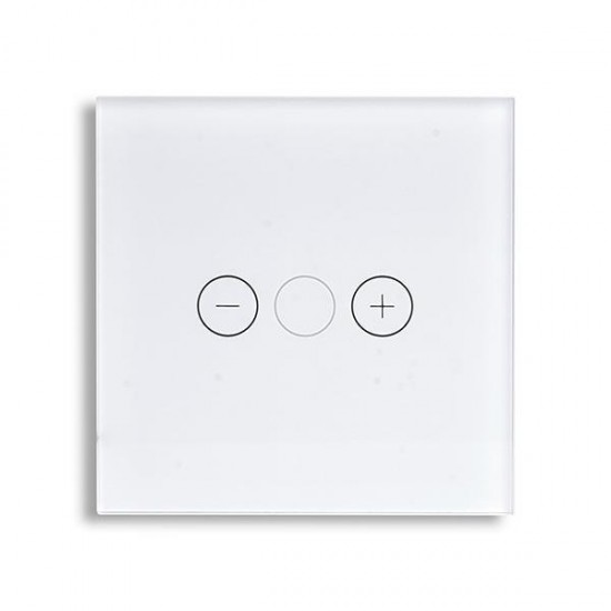 ΓΥΑΛΙΝΟ ΠΑΝΕΛ DIMMER ΑΦΗΣ ΑΣΠΡΟ ΧΡΩΜΑ