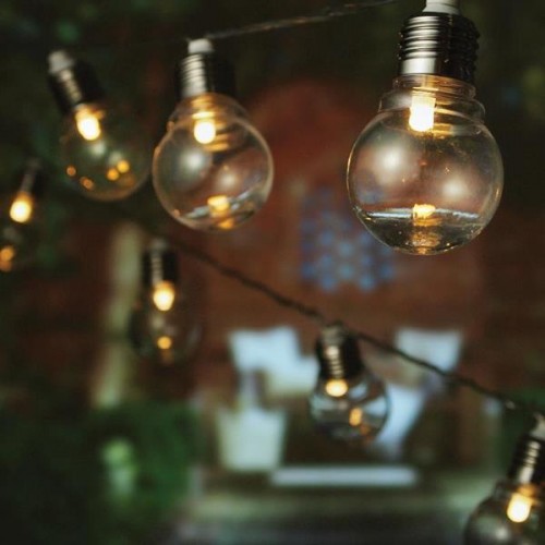 PARTY LED, 20 LED, ΠΛΑΣΤΙΚΟΥΣ ΔΙΑΦΑΝΟΥΣ ΓΛΟΥΜΠΟΥΣ 5cm,  31V ADAPTOR, ΔΙΑΦΑΝΟ PVC ΚΑΛΩΔΙΟ, ΘΕΡΜΟ ΛΕΥΚΟ LED ΑΝΑ 20cm, ΠΡΟΕΚΤΑΣΗ ΠΑΡΟΧΗΣ 1m, ΙΡ44