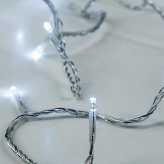 ΣΕΙΡΑ, 50 LED 5mm, ΜΠΑΤΑΡΙΑΣ 3xAA, ΔΙΑΦΑΝΟ PVC ΚΑΛΩΔΙΟ, ΛΕΥΚΟ LED ΑΝΑ 10cm, ΠΡΟΕΚΤΑΣΗ ΠΑΡΟΧΗΣ 50cm, IP20