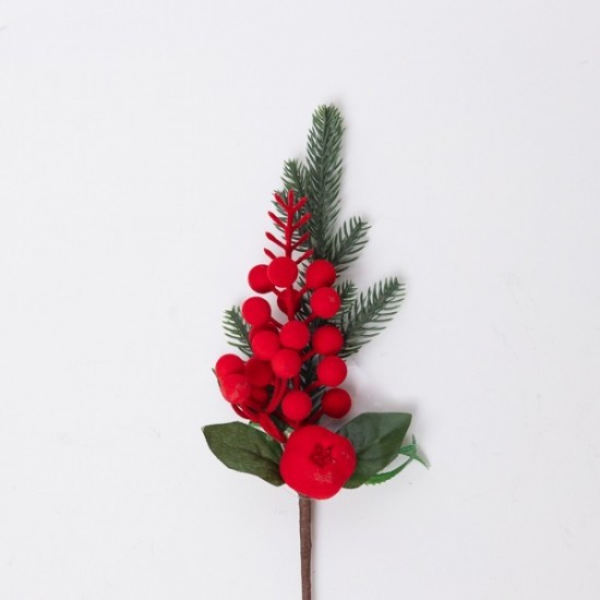 ΠΙΚΑΚΙ ΜΕ ΒΕΛΟΥΔΙΝΑ ΚΟΚΚΙΝΑ BERRIES, 25cm