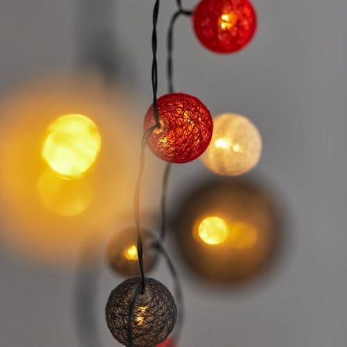 ΣΕΙΡΑ, 40 LED 5mm, ΠΛΑΣΤΙΚΕΣ ΜΠΑΛΕΣ ΥΦΑΣΜΑΤΙΝΕΣ 4cm, ΗΛΙΑΚΟ ΣΥΛΛΕΚΤΗ ΜΕ ΑΙΣΘΗΤΗΡΑ ΦΩΤΟΣ, 8 ΠΡΟΓΡΑΜΜΑΤΑ, ΠΡΑΣΙΝΟ PVC ΚΑΛΩΔΙΟ, ΘΕΡΜΟ ΛΕΥΚΟ LED ΑΝΑ 10cm, ΠΡΟΕΚΤΑΣΗ ΠΑΡΟΧΗΣ 1m, ΙΡ44