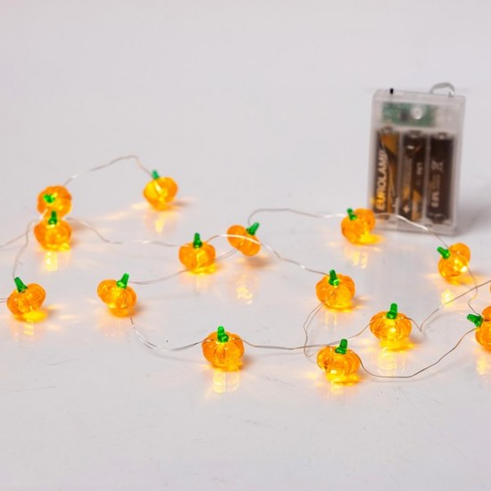 ΣΕΙΡΑ, 20 MINI LED, ΚΟΛΟΚΥΘΑ ΜΕ ΠΡΑΣΙΝΟ ΚΟΤΣΑΝΙ, ΜΠΑΤΑΡΙΑΣ 3xAA, ΧΡΟΝΟΔΙΑΚΟΠΤΗ, ΑΣΗΜΙ ΧΑΛΚΙΝΟ ΚΑΛΩΔΙΟ, ΘΕΡΜΟ ΛΕΥΚΟ LED ΑΝΑ 10cm, ΠΡΟΕΚΤΑΣΗ ΠΑΡΟΧΗΣ 30cm, IP20