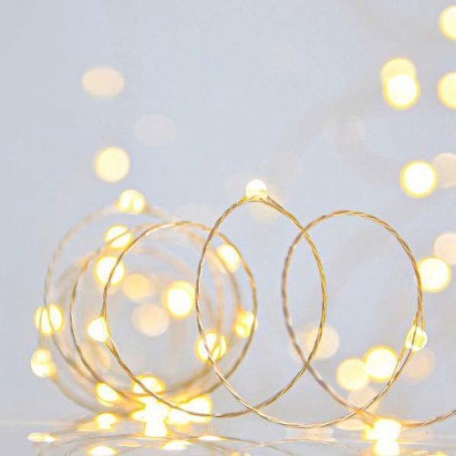ΣΕΙΡΑ, 100 ΜΙΝΙ LED, ΜΕΤΑΣΧΗΜΑΤΙΣΤΗ, ΣΤΑΘΕΡΟ, ΑΣΗΜΙ ΧΑΛΚΙΝΟ ΚΑΛΩΔΙΟ, ΘΕΡΜΟ ΛΕΥΚΟ LED ANA 10cm, ΠΡΟΕΚΤΑΣΗ ΠΑΡΟΧΗΣ 5m, ΙΡ44