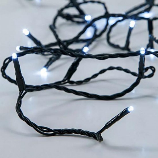 ΣΕΙΡΑ, 50 LED 5mm, ΜΠΑΤΑΡΙΑΣ 3xAA, ΠΡΑΣΙΝΟ PVC ΚΑΛΩΔΙΟ, ΛΕΥΚΟ LED ΑΝΑ 10cm, ΠΡΟΕΚΤΑΣΗ ΠΑΡΟΧΗΣ 50cm, IP20