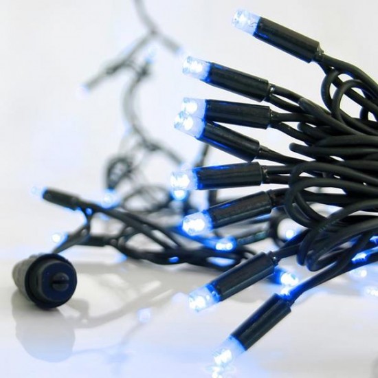 ΣΕΙΡΑ, 100 LED 5mm ΜΕ ΚΑΛΥΜΜΑ, 230V, 3 ΕΠΕΚΤΑΣΕΙΣ ΕΩΣ 9 ΣΕΤ, ΠΡΑΣΙΝΟ ΚΑΟΥΤΣΟΥΚ ΚΑΛΩΔΙΟ, ΜΠΛΕ LED ANA 10cm, ΠΡΟΕΚΤΑΣΗ ΠΑΡΟΧΗΣ 1.5m, ΙΡ65