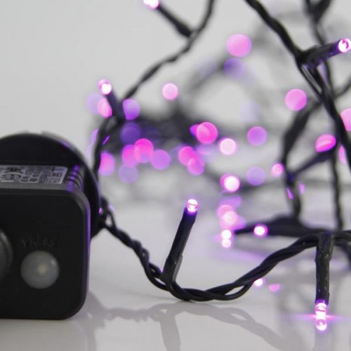 ΣΕΙΡΑ, 240 LED 3mm, 31V ΜΕΤΑΣΧΗΜΑΤΙΣΤΗ, 8 ΠΡΟΓΡΑΜΜΑΤΑ & ΜΝΗΜΗ, ΠΡΑΣΙΝΟ PVC ΚΑΛΩΔΙΟ, ΜΩΒ LED ΑΝΑ 5cm, ΠΡΟΕΚΤΑΣΗ ΠΑΡΟΧΗΣ 3m, ΙΡ44