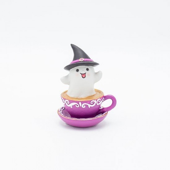 ΦΑΝΤΑΣΜΑΤΑΚΙ ΣΕ ΜΩΒ ΦΛΥΤΖΑΝΑΚΙ, HALLOWEEN, 7.6x6x10.3cm