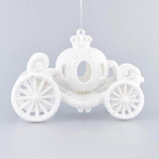 ΑΜΑΞΑ ΚΟΛΟΚΥΘΑ ΑΚΡΥΛΙΚΗ, ΛΕΥΚΗ ΜΕ GLITTER, 10,2x1,6cm